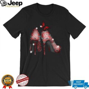 Glittering Red Heels Wolfpack Fan T Shirt Glittering Red Heels Wolfpack Fan T Shirt