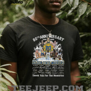 Golden State Warriors 80th Anniversary Commemorative T Shirt Golden State Warriors 80th Anniversary Commemorative T Shirt