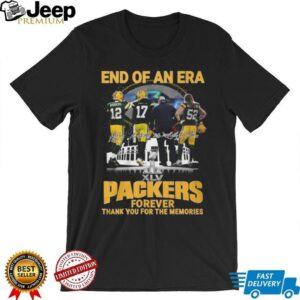 Green Bay Packers End of an Era Forever Thank You For The Memories T Shirt Green Bay Packers End of an Era Forever Thank You For The Memories T Shirt