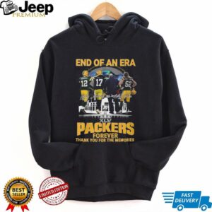 Green Bay Packers End of an Era Forever Thank You For The Memories T Shirt
