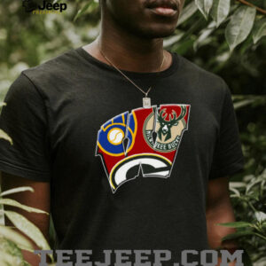 Green Bay Packers & Milwaukee Bucks Punisher Skull T Shirt