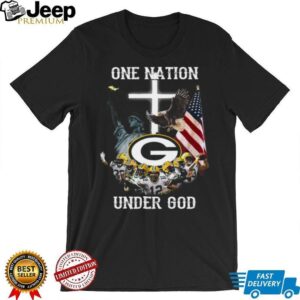 Green Bay Packers One Nation Under God American Flag T Shirts