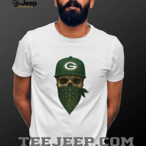 Green Bay Packers Skull wearing bandana mask NFL shirt Green Bay Packers Skull wearing bandana mask NFL shirt