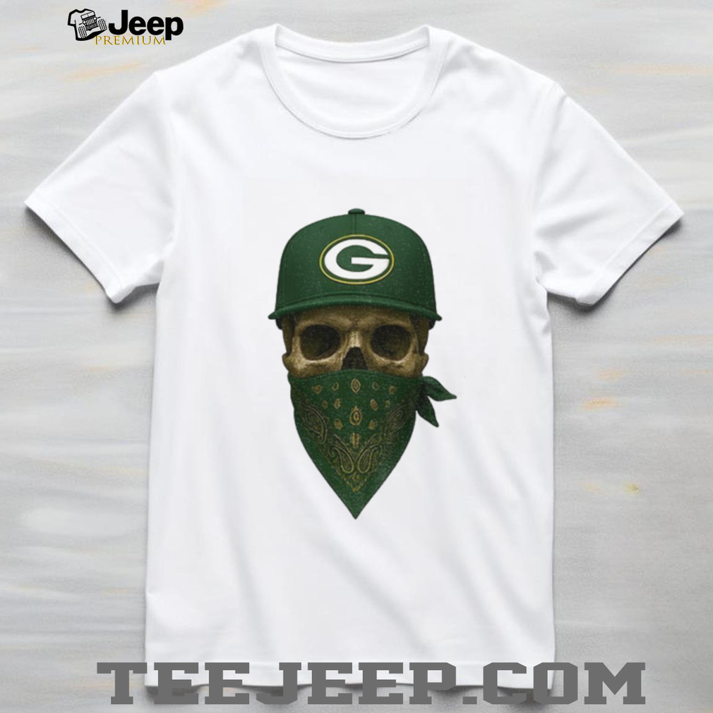 Green Bay Packers Skull wearing bandana mask NFL shirt Green Bay Packers Skull wearing bandana mask NFL shirt