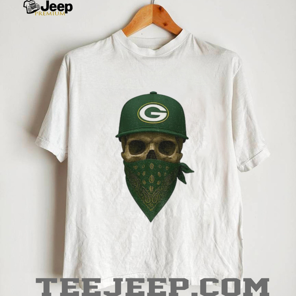 Green Bay Packers Skull wearing bandana mask NFL shirt Green Bay Packers Skull wearing bandana mask NFL shirt