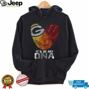 Green Bay Packers and Wisconsin Badgers Fan It’s In My DNA T Shirt Green Bay Packers and Wisconsin Badgers Fan It’s In My DNA T Shirt