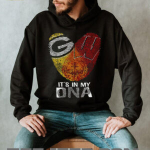 Green Bay Packers and Wisconsin Badgers Fan It's In My DNA T Shirt