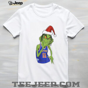 Grinch Santa x Jalen Brunson New York Knicks NBA Basketball Christmas shirt