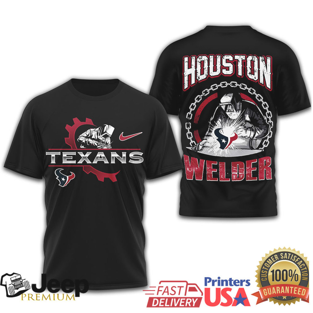 Houston Texans Official NFL Welder 3D Shirt Houston Texans Official NFL Welder 3D Shirt