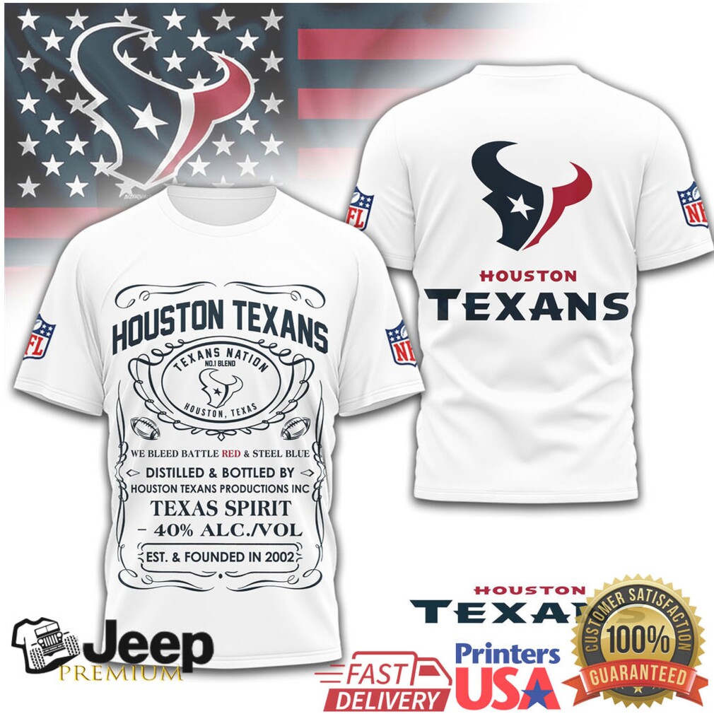 Houston Texans Official NFL Whiskey 3D Shirt Houston Texans Official NFL Whiskey 3D Shirt