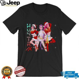 Huntrix Christmas Pose Shirt, Kpop Demon Hunters Xmas Shirt Copy Huntrix Christmas Pose Shirt, Kpop Demon Hunters Xmas Shirt Copy