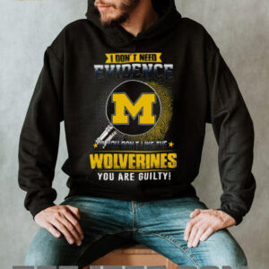 I Don't Need Evidence Michigan Wolverines Fan T Shirt