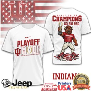 Indiana Hoosiers 2025 26 CFP Playoff Mode T Shirt