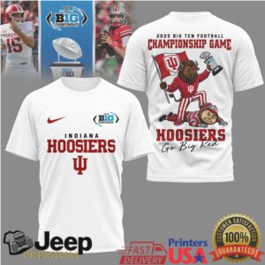 Indiana Hoosiers 2025 Big Ten Football Champions T shirts Indiana Hoosiers 2025 Big Ten Football Champions T shirts