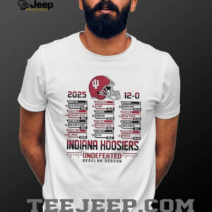 Indiana Hoosiers helmet Big Ten Football Championship 2025 Undefeated Regular Season shirt