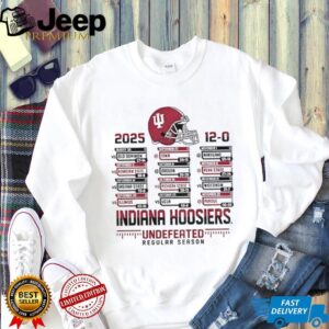 Indiana Hoosiers helmet Big Ten Football Championship 2025 Undefeated Regular Season shirt