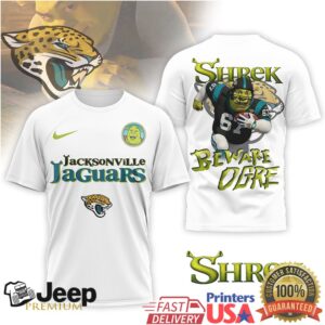 Jacksonville Jaguars Official NFL Shrek 3D Shirt Jacksonville Jaguars Official NFL Shrek 3D Shirt