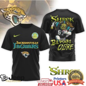 Jacksonville Jaguars Official NFL Shrek 3D Shirt