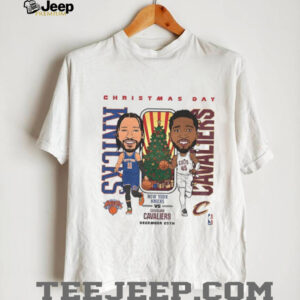 Jalen Brunson New York Knicks vs Donovan Mitchell Cleveland Cavaliers Basketball Christmas Day shirt