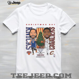 Jalen Brunson New York Knicks vs Donovan Mitchell Cleveland Cavaliers Basketball Christmas Day shirt