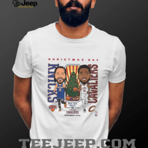Jalen Brunson New York Knicks vs Donovan Mitchell Cleveland Cavaliers Basketball Christmas Day shirt
