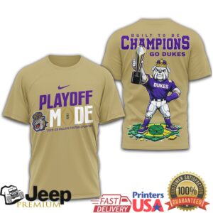 James Madison University College Football Playoff Apparel Tee James Madison University College Football Playoff Apparel Tee