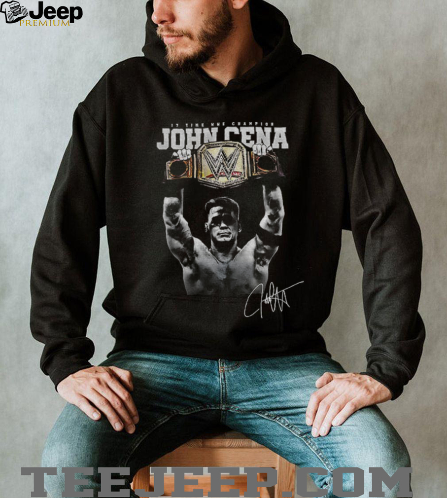 John Cena 17 Time Greatest Of All Time WWE Champion signature shirt John Cena 17 Time Greatest Of All Time WWE Champion signature shirt