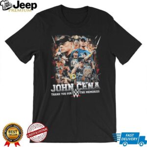 John Cena Thank You For The Memories Graphic T Shirt John Cena Thank You For The Memories Graphic T Shirt