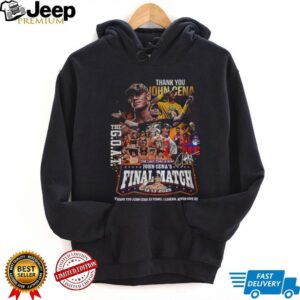 John Cena thank you the goat the last time is now Final Match 12 13 2025 graphic shirt