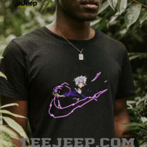 Jujutsu Kaisen Anime Gojo Nike logo shirt Jujutsu Kaisen Anime Gojo Nike logo shirt
