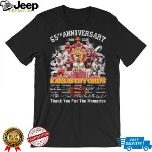Kansas City Chiefs 65th Anniversary Thank You For The Memories Signatures Shirt