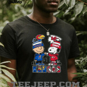 Kansas City Chiefs & KU Jayhawks Snoopy & Charlie Brown T Shirt