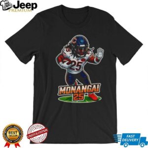 Kyle Monangai bears cartoon caricature Chicago Bears Football shirt Kyle Monangai bears cartoon caricature Chicago Bears Football shirt