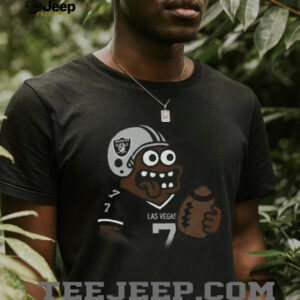 Las Vegas Raiders Cartoon Football Player Graphic T Shirt
