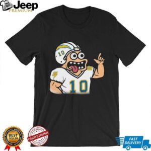 Los Angeles Chargers Justin Herbert Cartoon Graphic T Shirt Los Angeles Chargers Justin Herbert Cartoon Graphic T Shirt