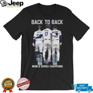 Los Angeles Dodgers Back to Back 2024 2025 World Series Champions Shirt
