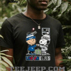 Los Angeles Dodgers & Kings Peanuts Snoopy Charlie Brown T Shirt