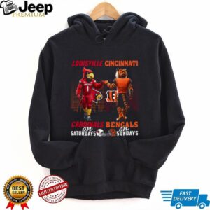 Louisville Cardinals & Cincinnati Bengals Split Fan T Shirt