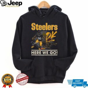 Men's Black DK Metcalf #4 Pittsburgh Steelers Name & Number Tee