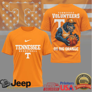 Men's Black Tennessee Volunteers Basketball Go Big Orange T Shirt
