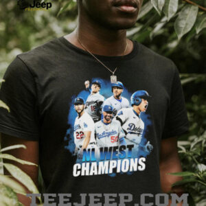 Men's Los Angeles Dodgers Fanatics 2022 NL West Division Champions Locker Room T Shirt