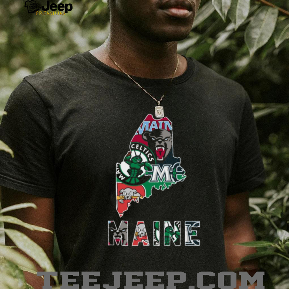 Men’s Maine Celtics Black Midnight Mascot T Shirt Men’s Maine Celtics Black Midnight Mascot T Shirt