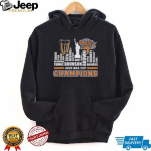 Men's New York Knicks Black 2025 NBA Cup Champions Locker Room T Shirt