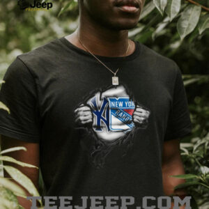 Men's New York Rangers Ripped Graphic T Shirt