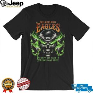 Men's Philadelphia Eagles Flaming Skull Graphic Sweatshirt