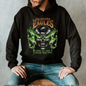 Men's Philadelphia Eagles Flaming Skull Graphic Sweatshirt