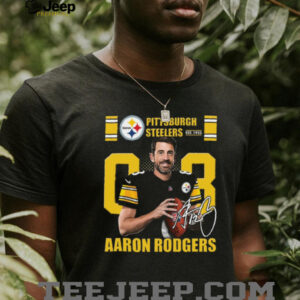 Men’s Pittsburgh Steelers Aaron Rodgers Black Name & Number T Shirt Men’s Pittsburgh Steelers Aaron Rodgers Black Name & Number T Shirt
