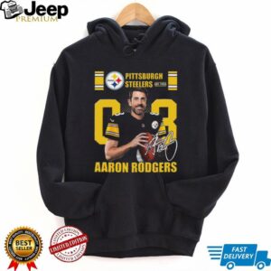 Men's Pittsburgh Steelers Aaron Rodgers Black Name & Number T Shirt