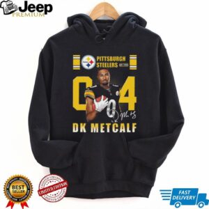 Men's Pittsburgh Steelers DK Metcalf Black Name & Number T Shirt