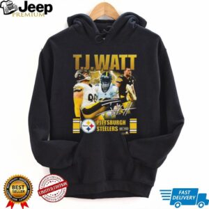 Men's Pittsburgh Steelers T.J. Watt Player Collage Signature T Shirt